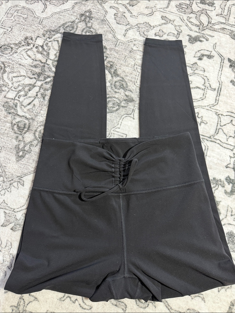 Athleta Black womans Drawstring Waist Active Leggings